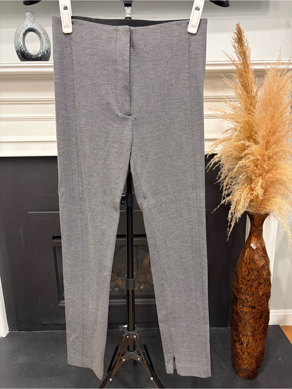 Ann Taylor Tapered Dress Pants in Gray